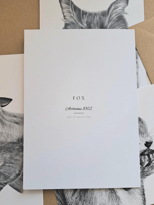 Standing Fox Greetings Cards
