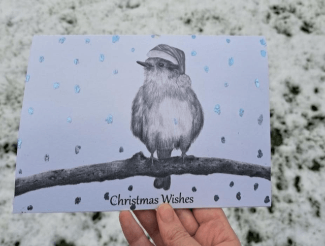 Set of 5 Foiled Christmas Cards