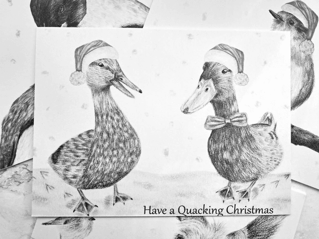 Christmas Quackers Greetings Card 
